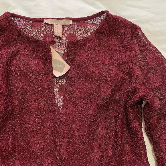Forever21 Laced Maroon Dressed - Picture 5 of 6